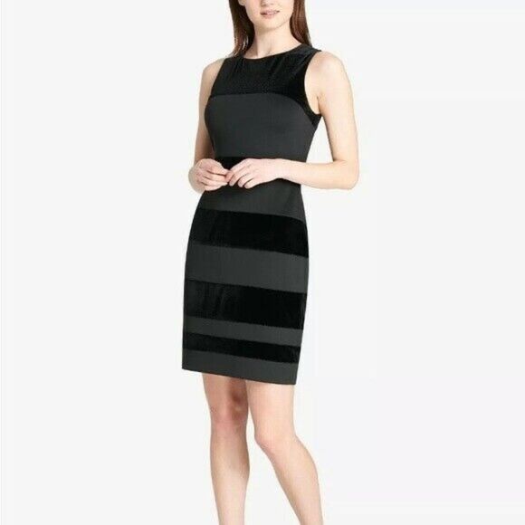 Tommy Hilfiger Black Sleeveless Sheath Mini Dress - Picture 1 of 8